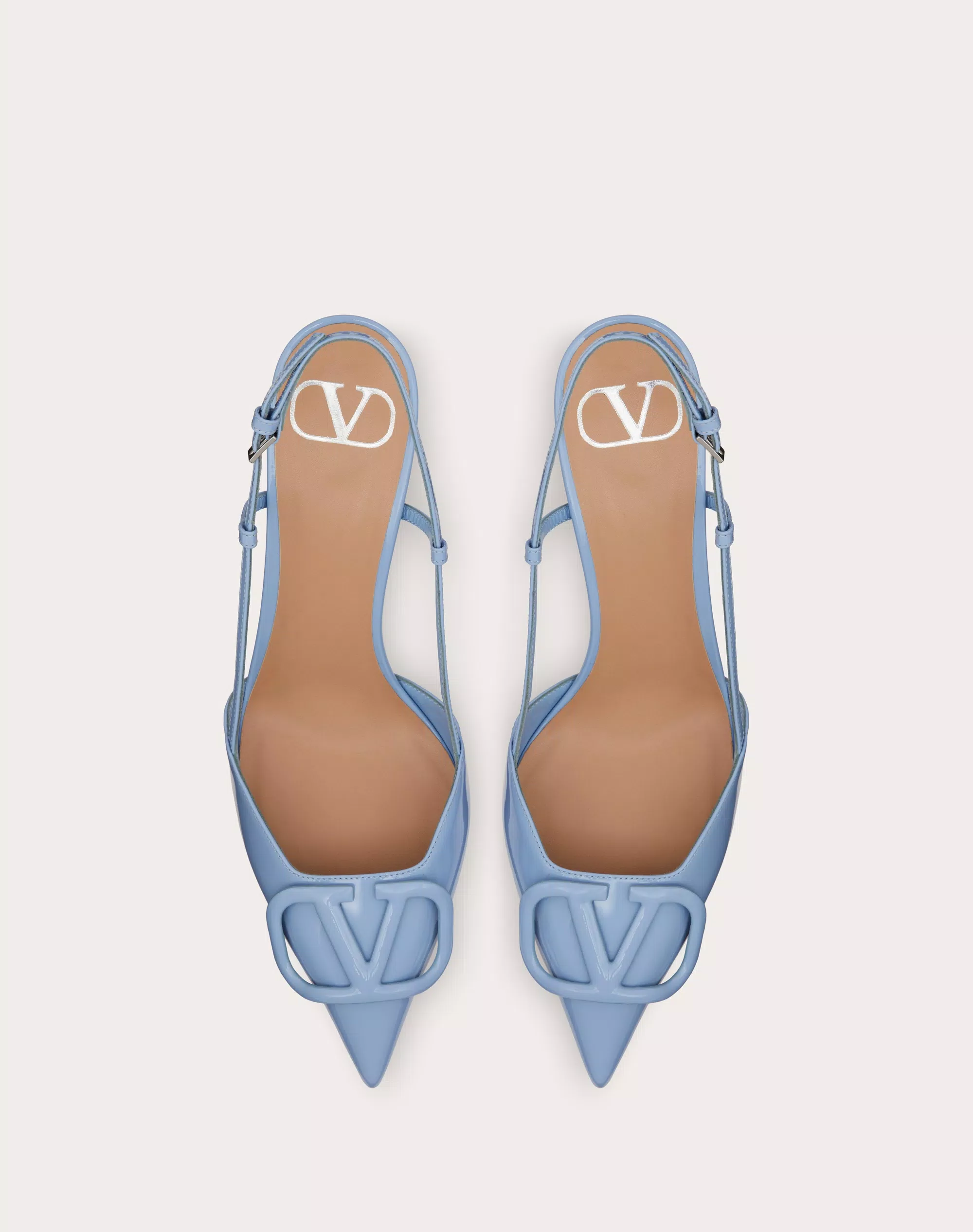 VLOGO SIGNATURE PATENT LEATHER SLINGBACK PUMP 80MM / 3.15 IN.